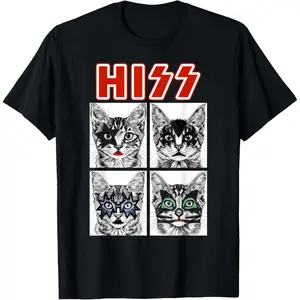 Rock Music Concert Band Men Kids Women Funny Cat T-Shirt shirts men Men's Cotton Casual T-Shirts short sleeve shirt men's graphic tees