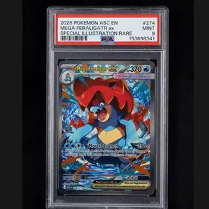 Mega Feraligatr Ex 274/217 Ascended Heroes Special Illustration Rare Psa 9