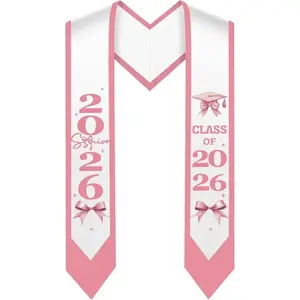 EastJia Made in USA Mexico & USA Flag Graduation Stole, Preppy Style Flag Pattern Shawl for Academic Ceremonies