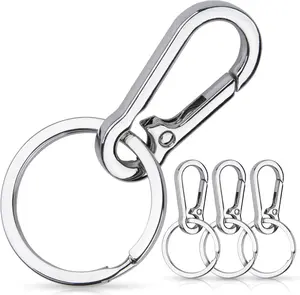 Multipurpose Keychain Clip - Secure Zinc Keyring with Carabiner for Easy Access to Your House and Car Keys