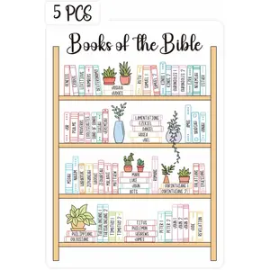 Books of The Bible Tracker Sticker Bible Books Shelf Coloring Page, Reading Tracker, Customizable Dashboard Stickers for Scripture Study, Tracking, and Organization