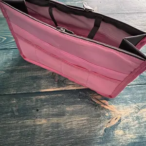 Multifunctional Side Storage Organizer Bag, Foldable Polyester Multi-Pocket Organizer for Home & Travel, Holds Cosmetics, Wallets & Keys, Travel Essentials Bag