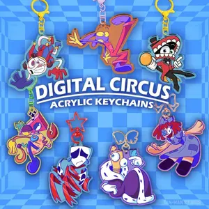 6 Ops The Amazing Digital Circus - Character Acrylic Keychains