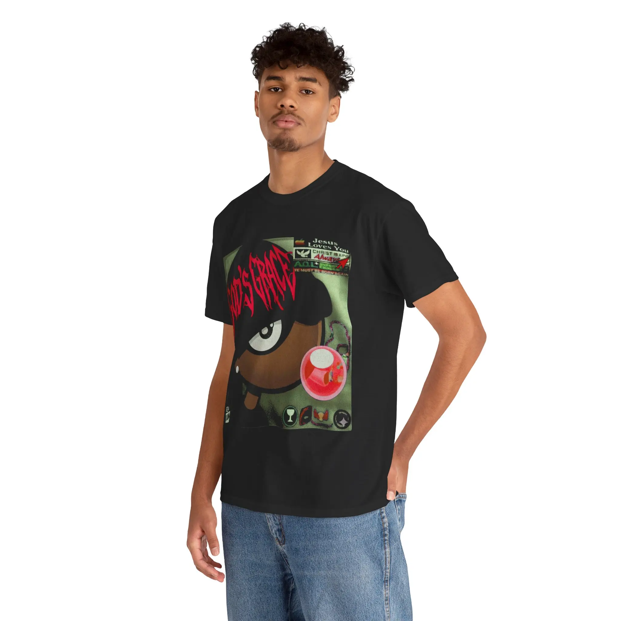 Christian Opium Gamer Inspired Graphic Tee Vintage Hip Hop Rap