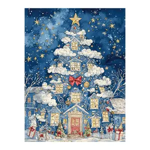 Christmas Tree Puzzle Wooden Irregular Jigsaw Toy Savings Bank Stress Relief Puzzle, Fun Holiday Gift for Kids & Adults