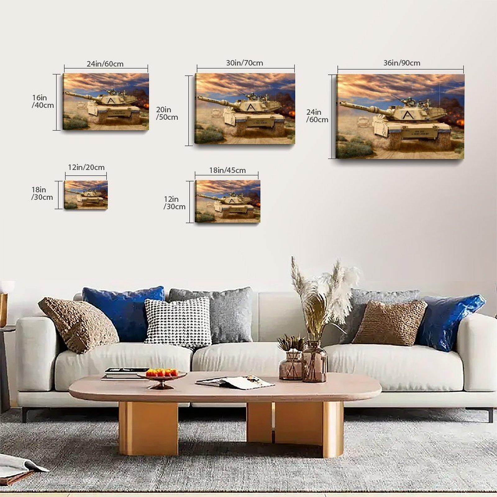 Military Tank Poster M1 Abrams Series MBT Poster Decorative Painting Canvas Wall Art Picture Print Modern Family Bedroom Decor