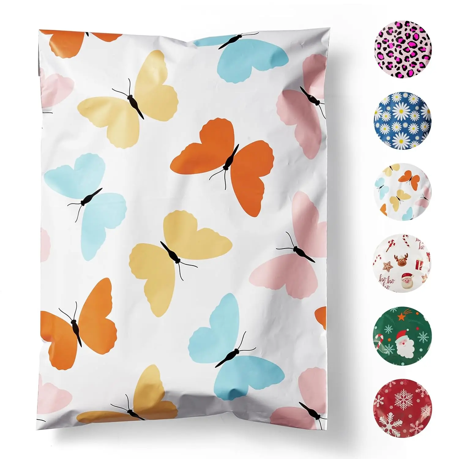 Poly Mailers 10x13 Inch 20-Pack, Sturdy Self-Adhesive Waterproof Shipping Bags, Colorful Butterfly Mailing Envelopes for Small Business Clothes Packaging