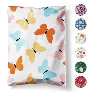 Poly Mailers 10x13 Inch 20-Pack, Sturdy Self-Adhesive Waterproof Shipping Bags, Colorful Butterfly Mailing Envelopes for Small Business Clothes Packaging