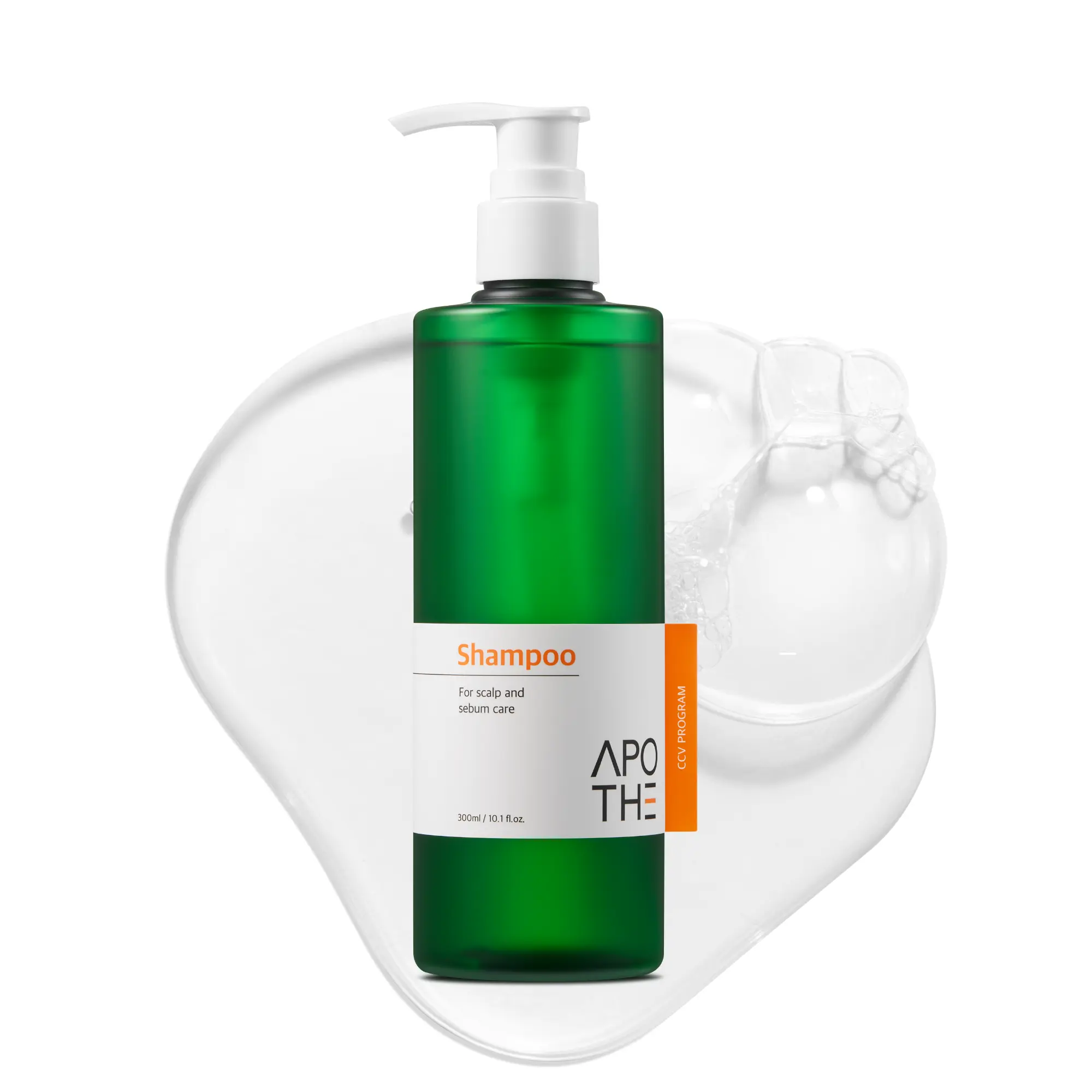 APOTHE Sebum Control Shampoo 300ml / 10.14 fl. oz. | Herbal Root & Coconut Cleanser | Scalp Detox, Sebum Balance & Residue-Free Shine