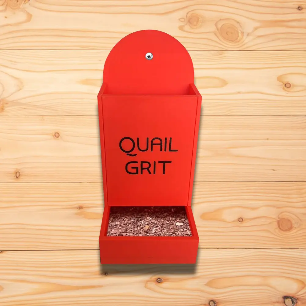 Plastic Hanging Oyster Shell & Grit 1/2x Chicken Feeder - 176x90x81mm Space-Saving Coop Accessory, Wide Mouth, No-Waste Design, Adjustable Height, Easy Installation/Maintenance, for Small-Medium Flocks, Caged Poultry Systems