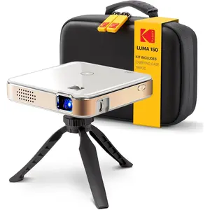 Kodak Luma 150 Pico Projector, Rechargeable Ultra Mini Projector with Travel Case & Tripod