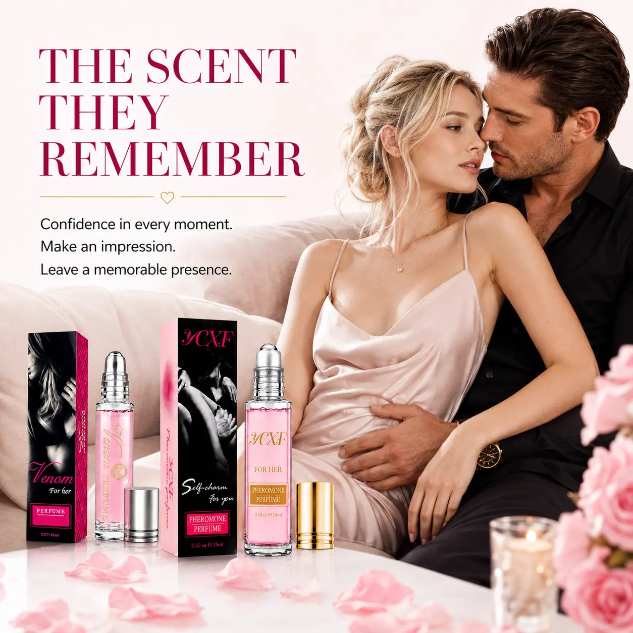 Pheromone Perfume for Women, Women’s Fragrance, Roll On Perfume, Perfume Oil, Romantic Perfume Set with Fruity Floral, Long Lasting Signature Scent for Date Night Everyday Wear, Portable 10ml+15ml, Valentine’s Day Halloween Christmas Best Gift