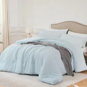 Full Comforter Sets Lightgrey,3PCS Lightweight Comforter Sets for, Full Size(82''*86'' Comforter  2 Pillowcases)