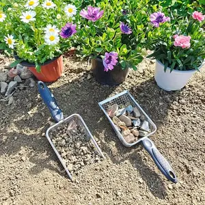 Garden Soil Sifter with Handle, Two Sizes (2.8mm & 5mm), Ideal for Sand, Stones, Soil, Compost, Perfect for Gardening Needs