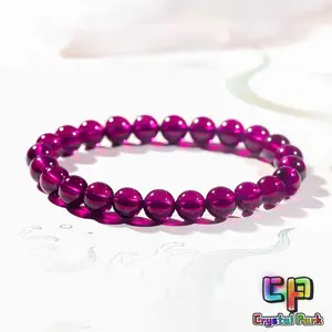 Crystal Park Natural Garnet Crystal Bracelet, 3S Grade High-Quality Gemstone Bracelet, Fashion Accessory
