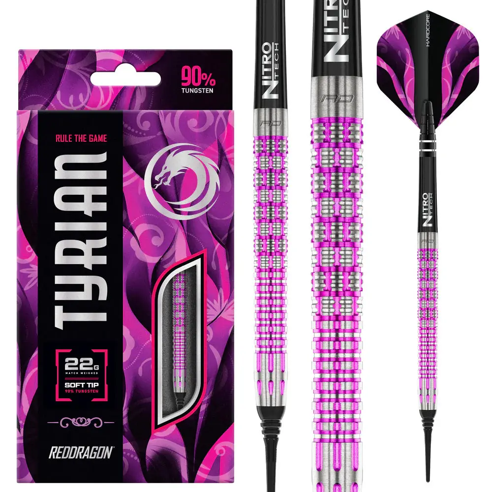 Red Dragon Tyrian Soft Tip Dart Set - 22g