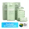 Unifree Mini Flushable Wipes, Portable Travel Packs, Gentle Hypoallergenic Plant-Based Toilet Wipes with Light Floral Scent, Biodegradable, Septic & Sewer Safe, Home Care Essentials, boobasket, sohochic, home essentials, gift ideas, cozy home