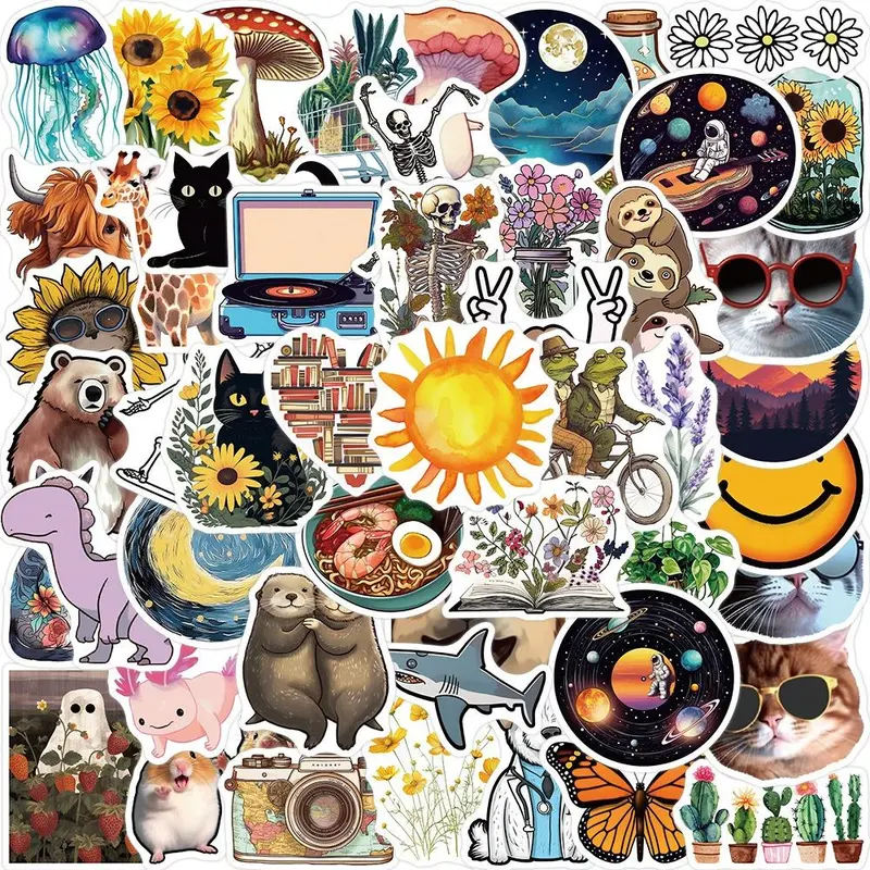 50pcs/set Original Series Graffiti Sticker, Waterproof Self-adhesive Decorative Stickers, Creative Graffiti Stickers For DIY Crafts Water Bottles & Notebooks & Laptops, Sticker Packs, Art Stickers, Funny Stickers, PVC Waterproof Stickers, Decal Sticker
