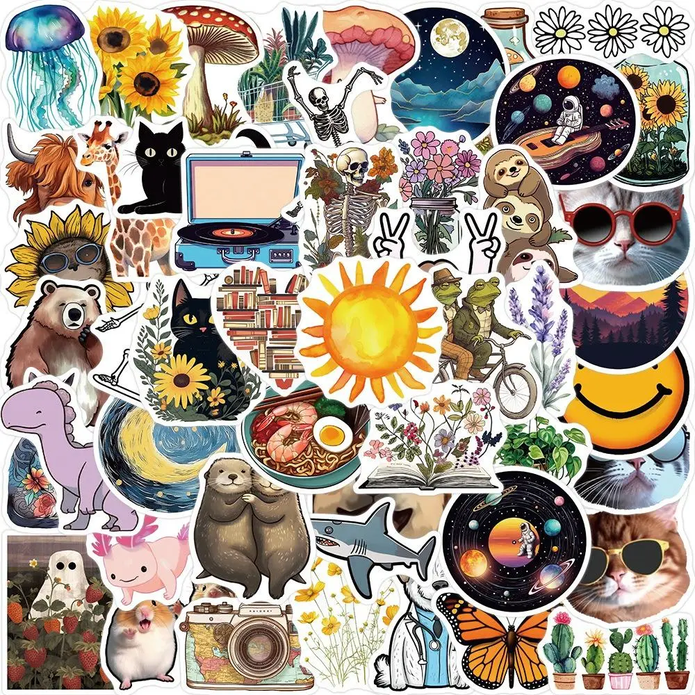 50pcs/set Original Series Graffiti Sticker, Waterproof Self-adhesive Decorative Stickers, Creative Graffiti Stickers For DIY Water Bottles & Notebooks