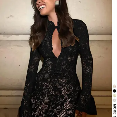 black tight dress amazon Long Sleeve Short Special Occasion / Formals / Flower Girl Dresses Bow-Detail A-Line Midi Dress Size:E (12-14)