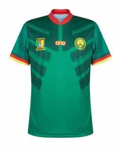 Cameroon-Inspired Soccer Jersey Shirt, Green Football Fan Athletic Top