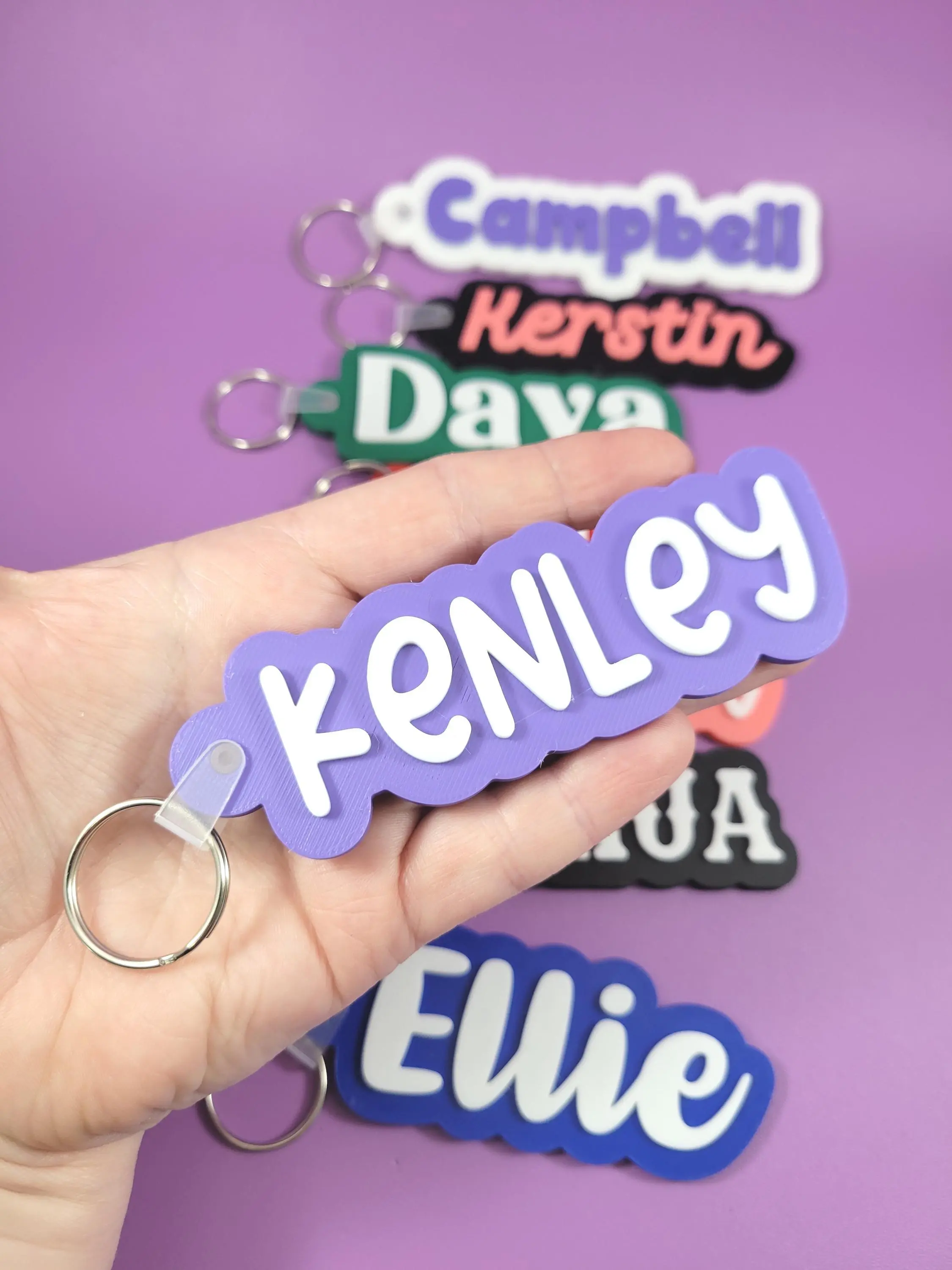 Personalized Name Keychain Custom 3D Bluey Font