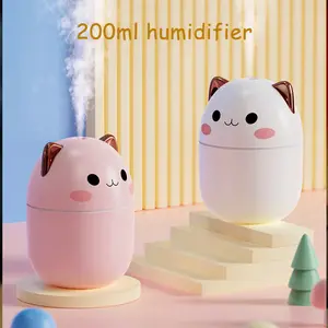 Gifts Air Humidifier Cute Cat Ultra-Silent USB Office Household Bedroom Car Aromatherapy Air Purifier With Led Cool Mist Spray