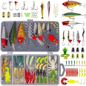 8Pcs Fishing Equipment Lures Complete Tackle Box Kit - Lifelike 3D Lures for Bass, Trout, Saltwater & Freshwater Fishing, Anglers' Gift Accessory stuff fishing day baits and lures