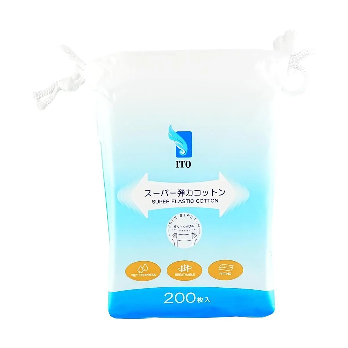 ITO Japan Super Elastic Cotton Pads for Wet Compress & Makeup Removal - 200 Count ITO Japan Super Elastic Cotton Pads for Wet Compress & Makeup Removal - 200 Count