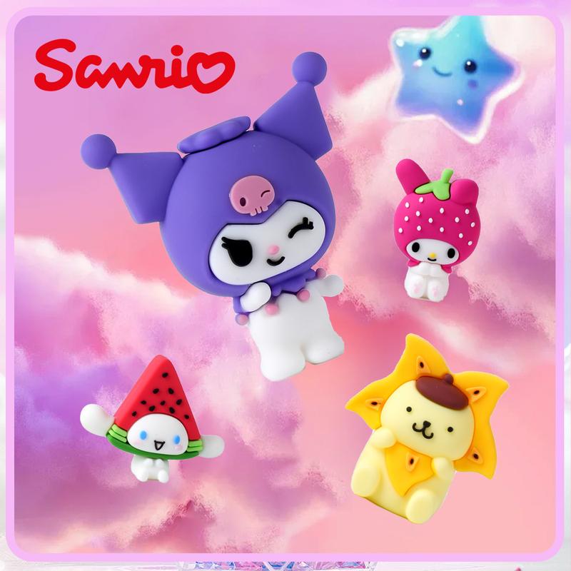 1PC Officially Sanrio Mystery Blind Box Blind Bags Cute Fruits Pattern Blind Ball A Surprise Series Random One Hello Kitty My Melody Kuromi Pompompurin Cinnamoroll 3D Anime Characters Collectible Merch Desktop Decor Christmas Gifts For Friends