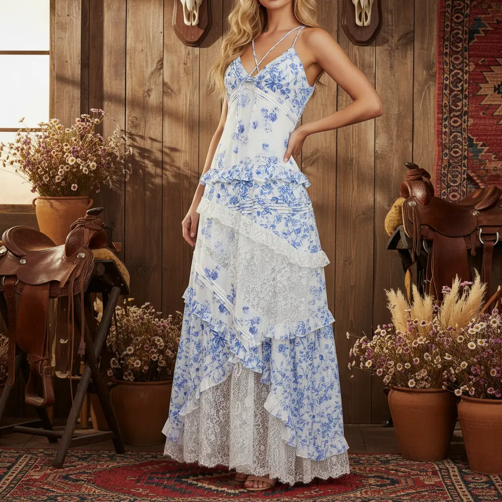 Women's Floral Maxi Dress, Spaghetti Strap V Neck Backless Lace Ruffle Tiered Long Dresses for Summer Beach Wedding Cocktail Party Cute Fashion - TikTok Shop Women's Floral Maxi Dress, Spaghetti Strap V Neck Backless Lace Ruffle Tiered Long Dresses for Summer Beach Wedding Cocktail Party Cute Fashion - TikTok Shop