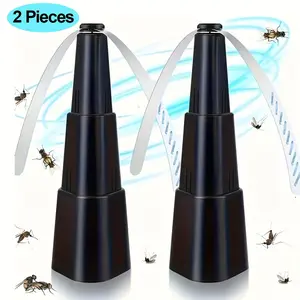 2pc Portable Fly Repellent Table Fan, Indoor and Outdoor Mosquito Repellent, Mini Retractable Fan Adjustable Automatic Ultra-quiet Drive Mosquito Flies Repeller, Fly Repellent Device