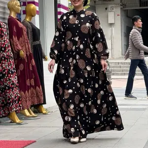 Turkey Design Summer Dress - Black Abaya with Unique Patterns for Women's Comfortable Fit & Versatile Occasion Wear