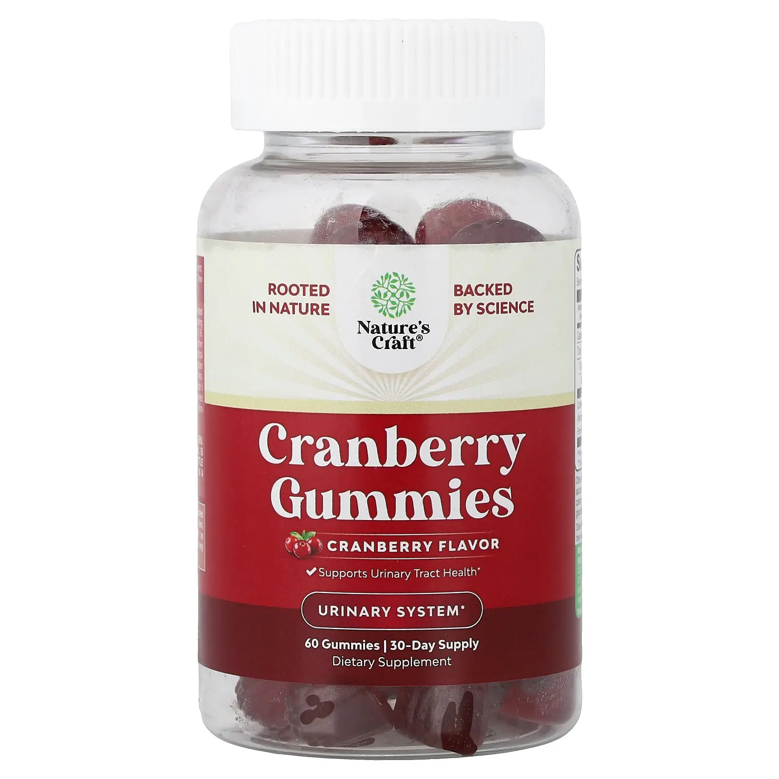 Nature's Craft Cranberry Gummies, Cranberry, 60 Gummies (12,500 mg per Gummy)