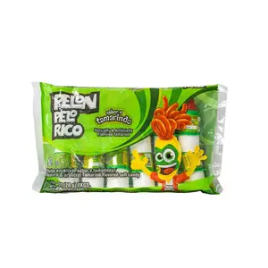 Lorena Pelon Pelo Rico Tamarindo Bolsa Sweet Spicy Tangy Tamarind Treats with Chili Lemon Salt in Fun Squeezable Dispenser