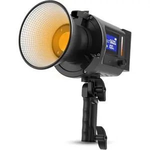 Professional 80W Handheld LED Photography Light - Portable Studio Video Light, Continuous Lighting for Photography, Handheld LED Spotlight. 3200-5600K 18000lux/1m CRI97 12 Effects + RGB