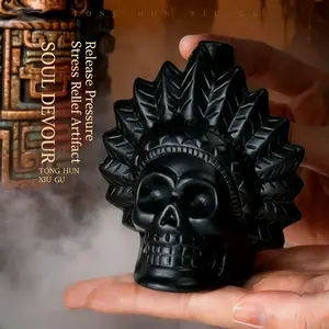 Handmade Aztec Death Whistle - Loudest Screaming Skull Whistle, Authentic Mayan Screaming Sound for Gifts & Pranks