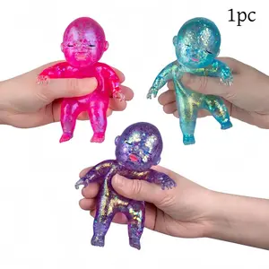 Jumbo Baby Squishy Toy, Super Soft Slow Rising Glitter Squeeze, Stress Relief Sensory Fidget, Cute Stretchy Collectible for Kids & Adults