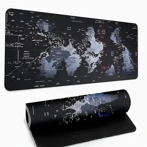 World Map Pattern Mouse Pad Dark Gray Super Large Gaming Mousepad Abstract Office Desk Pad with Anti Slip Rubber Base Smooth Surface for Precise Movement Durable the Best Gift for the Office and Home