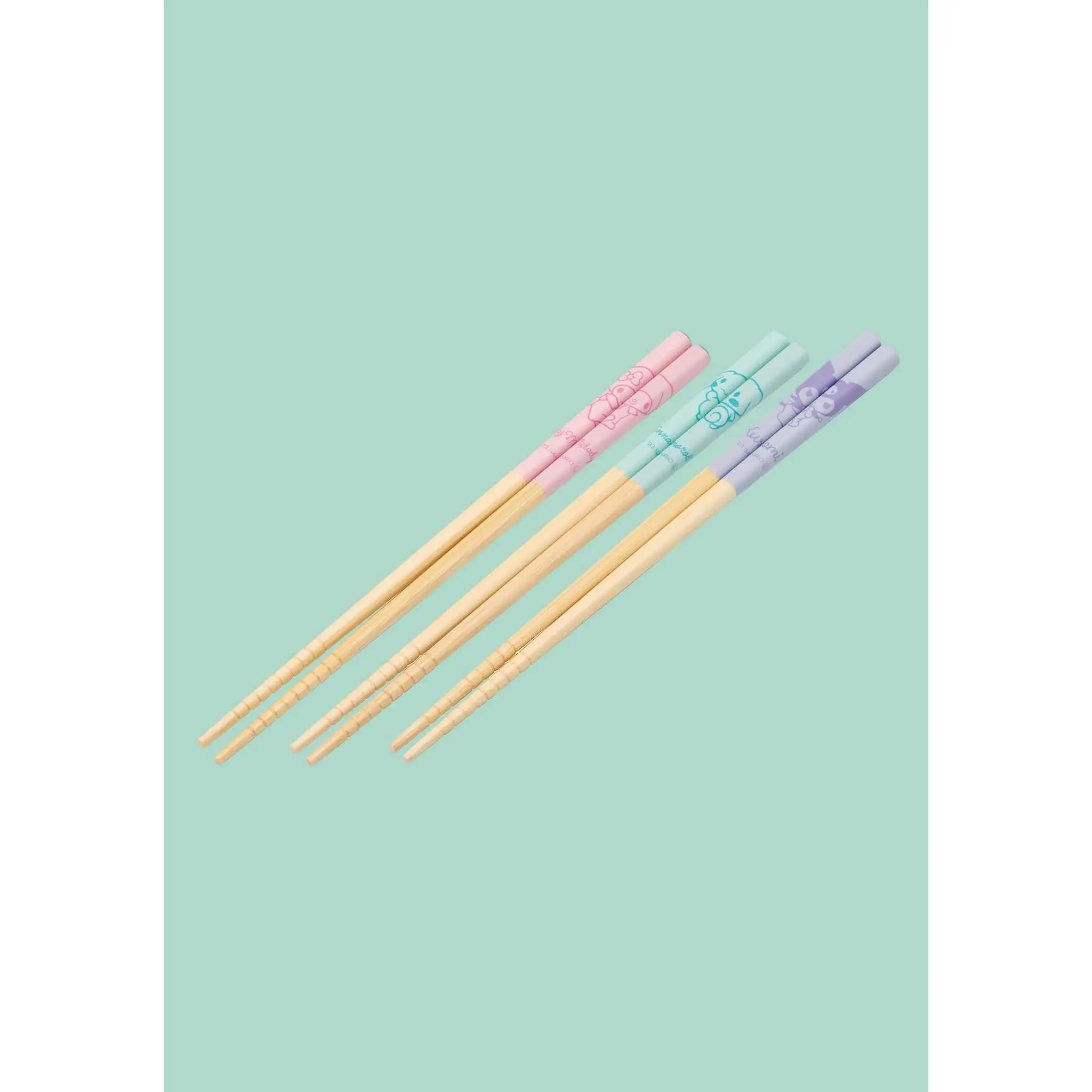 Sanrio Characters Bamboo Chopstick 3pcs Set