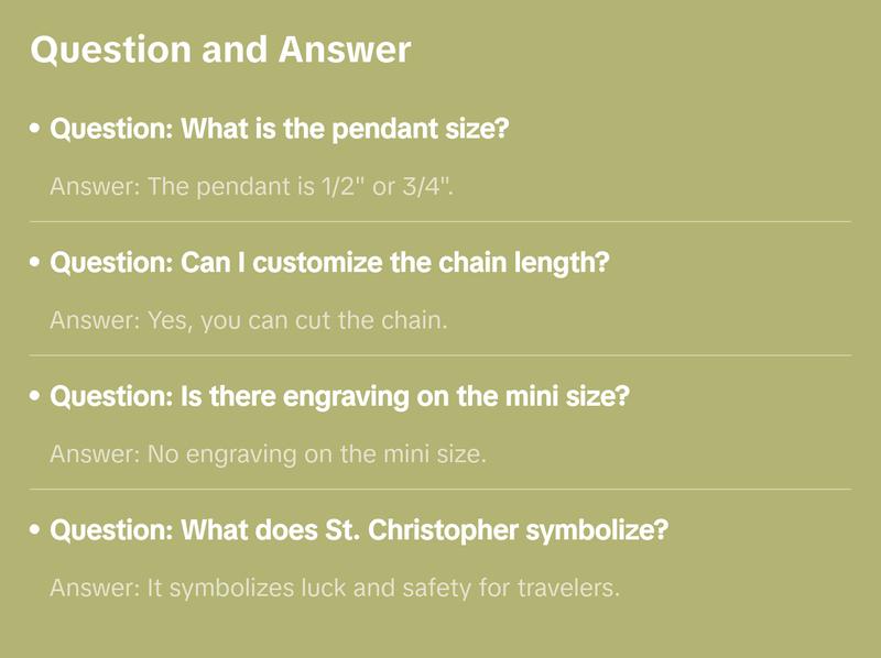 St. Christopher Necklace - Baby Blue/ White