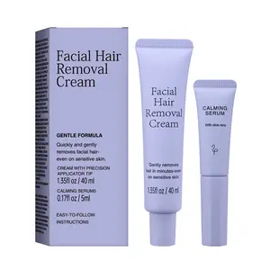 Hair Remover Cream for Face, 10 Minutes  Facial Hair Removal for Women, Hair Removal Trilogy Kit for Coarse, Fine & Stubborn Hairs, Removes Hair from Chin, Upper Lip, and Sideburns