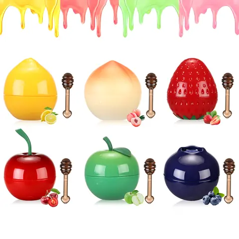 Fruit Lip Mask Set for Kids & Girls - Cute Moisturizing Lip Care Kit with Fun Fruit Flavors, Hydrating Lip Balm Gift Set for Christmas & Daily Use
