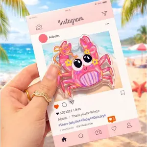 Beach Sea Animal Phone Grip, Cute Turtle Crab Lobster MagSafe Phone Holder, Tropical Summer Acrylic PopSocket, Coastal Aesthetic Gift