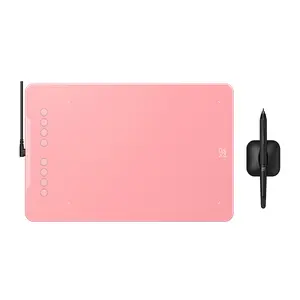 XPPen Deco 01 V3 Graphics Drawing Tablet 16384 Pressure Sensitivity Tilt OSU Pink Compatible with Windows Linux Chrome OS MacOS Android Includes Stylus & Cable