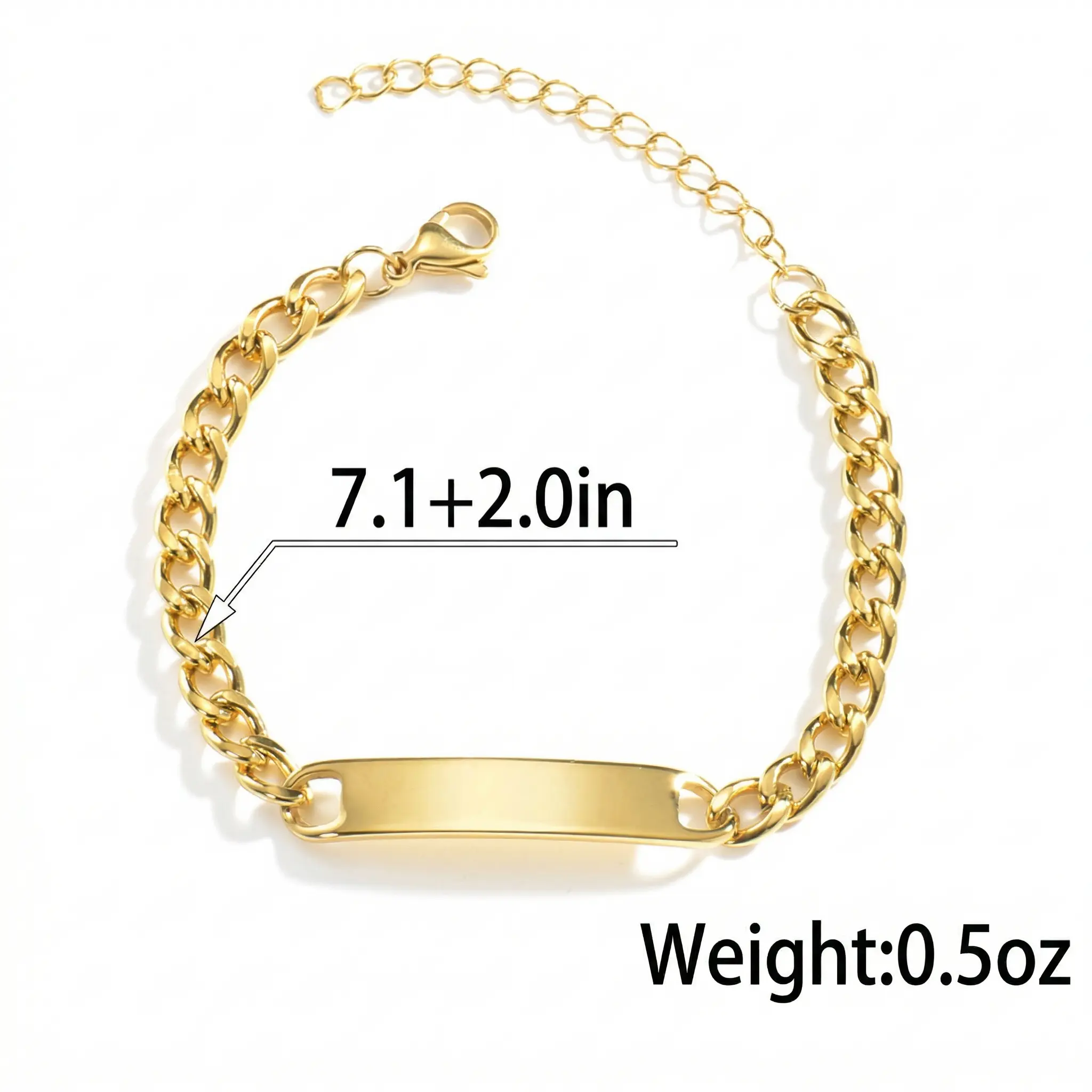 Gold color, thickened and lengthened, custom-made