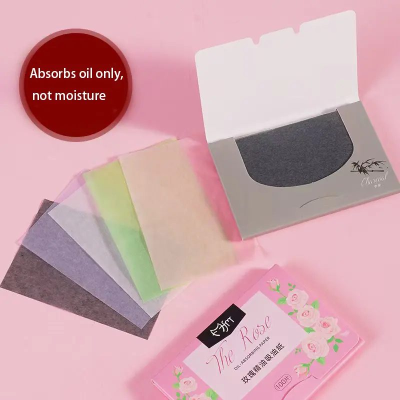 100/200pcs Facial Oil Absorbing Paper, Chamomile Scented, Portable Makeup Setting Sheets, Cosmetic Tool, Long-Lasting Freshness, Lightweight Design