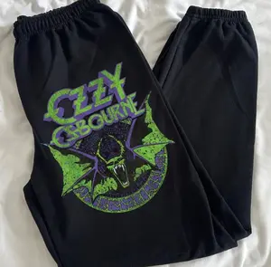 Metal Ozzy Osbourne Sweatpants Vintage Graphic Rock for Metal Fans Retro Heavy Metal Pants Band Rock Lovers Gift Unisex Trendy Streetwear UFN0N