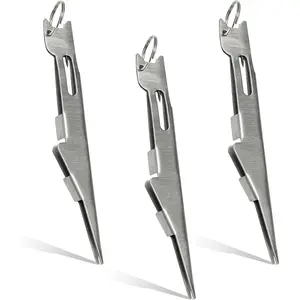 3PCS Silver Quick Fishing Knot Tying Tool for Hooks Lures and Fishing Line