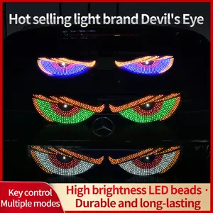 Car Windshield LED Demon Eye Light, LED Car Lights, USB Plug-And-Play, 11 Modes, Adjustable Brightness, Suitable for Suv Truck Pickup Camper Van